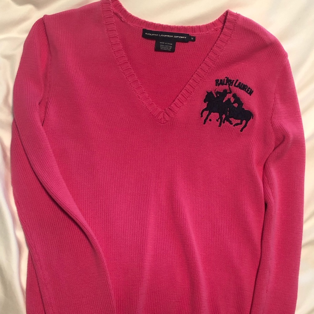 Ralph Lauren long sleeve pink sweater